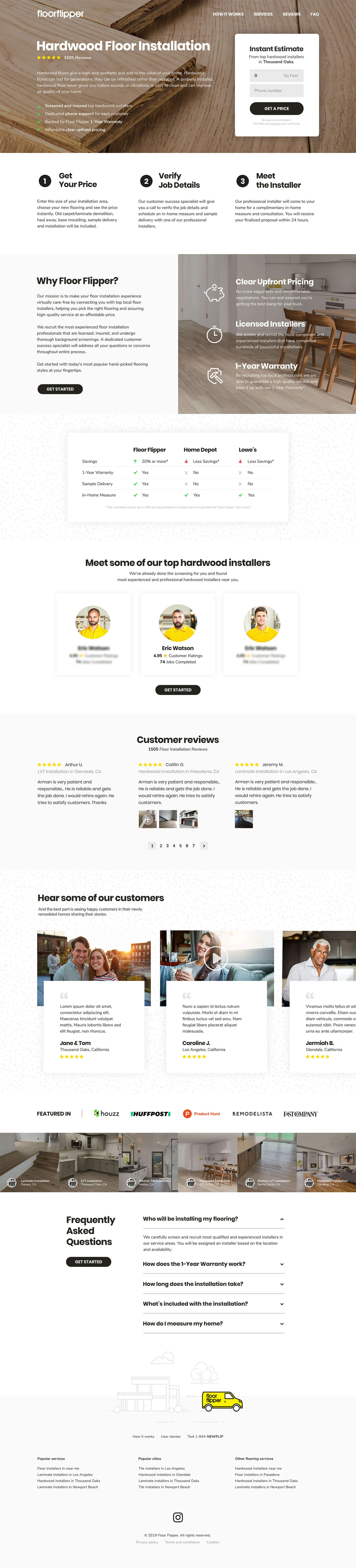 FloorFlipper – TRUST & CONVERSION full page website screenshot